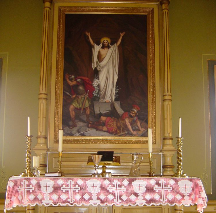 Upprisan altaristafla eftir Anker Lund